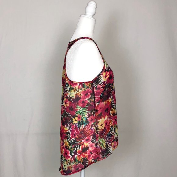 Racerback Bongo Floral Tank - Picture 4 of 5